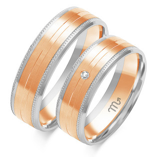 Obrączki ślubne z diamentami ZO OE-130 próba 585