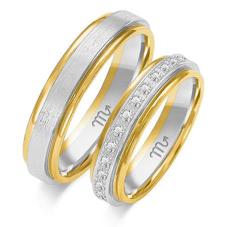 Obrączki ślubne z diamentami ZO OE-144 próba 585
