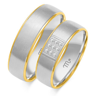 Obrączki ślubne z diamentami ZO OE-152 próba 585