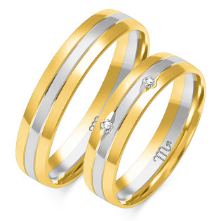 Obrączki ślubne z diamentami ZO OE-172 próba 585
