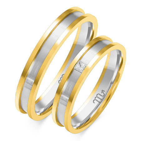 Obrączki ślubne z diamentami ZO OE-186 próba 585