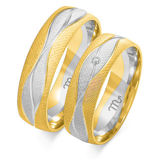 Obrączki ślubne z diamentami ZO OE-193 próba 585