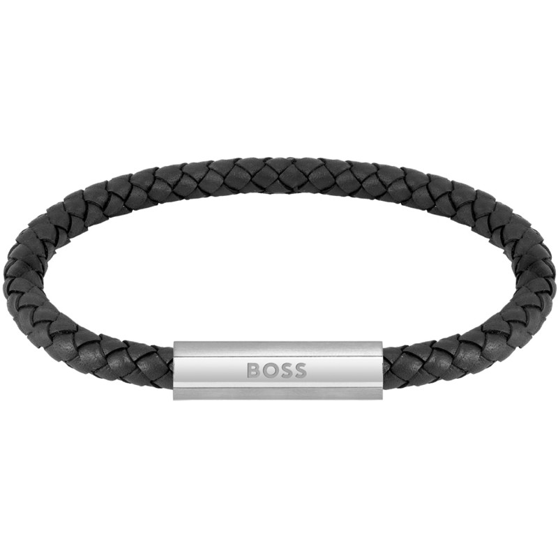 Bransoletka męska BOSS Braided Leat - JubilerSezam.pl