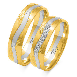 Obrączki ślubne z diamentami ZO OE-201 próba 585