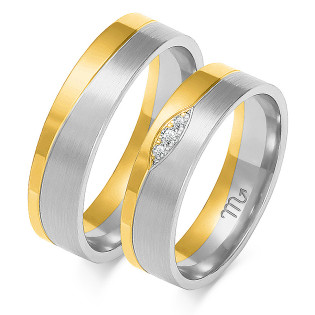 Obrączki ślubne z diamentami ZO OE-205 próba 585