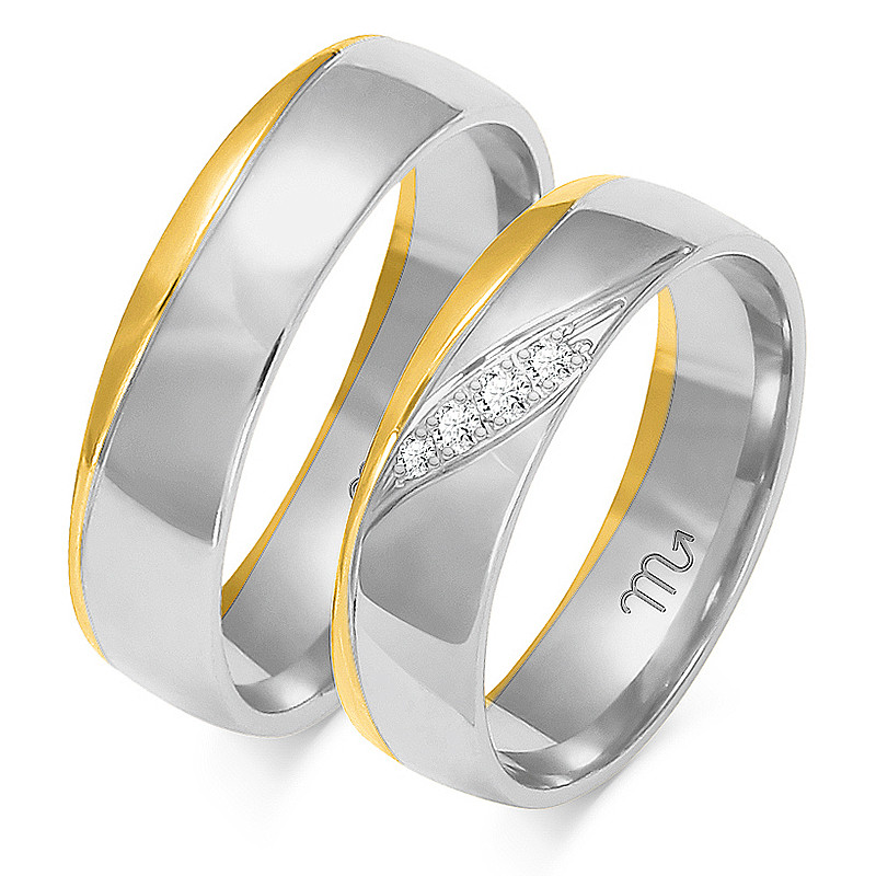 Obrączki ślubne z diamentami nr ZO OE-207