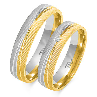 Obrączki ślubne z diamentami ZO OE-214 próba 585