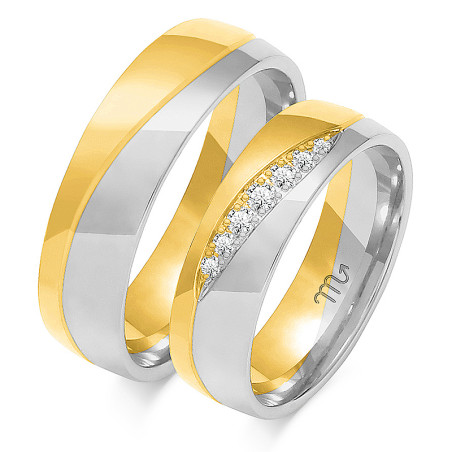 Obrączki ślubne z diamentami nr ZO OE-216