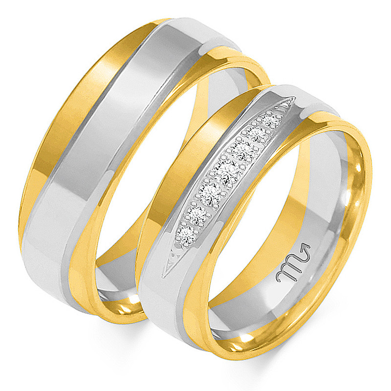 Obrączki ślubne z diamentami ZO OE-221 próba 585