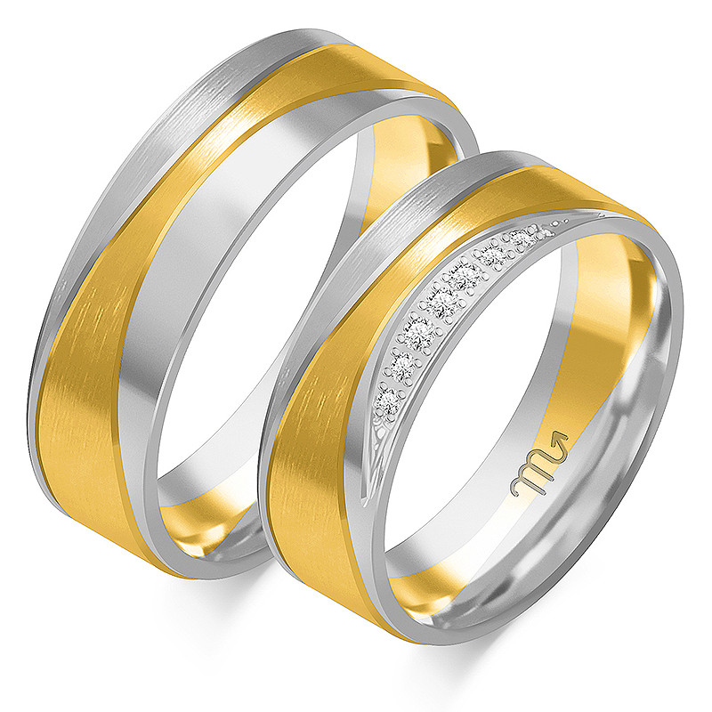 Obrączki ślubne z diamentami ZO OE-326 próba 585