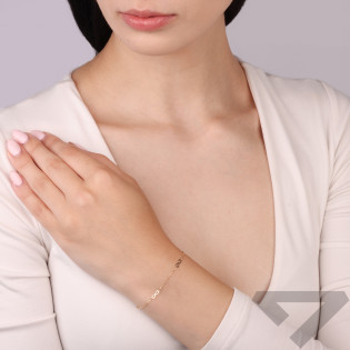 Bransoleta złota z infinity ramka