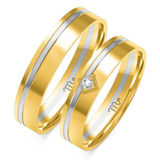 Obrączki ślubne z diamentami ZO OE-36 próba 585