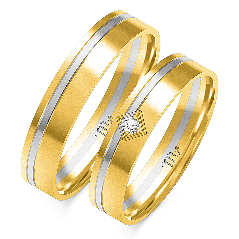 Obrączki ślubne z diamentami ZO OE-36 próba 585