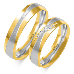 Obrączki ślubne z diamentami ZO OE-368 próba 585