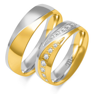 Obrączki ślubne z diamentami ZO OE-369 próba 585