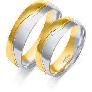 Obrączki ślubne z diamentami ZO OE-379 próba 585