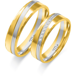 Obrączki ślubne z diamentami ZO OE-381 próba 585