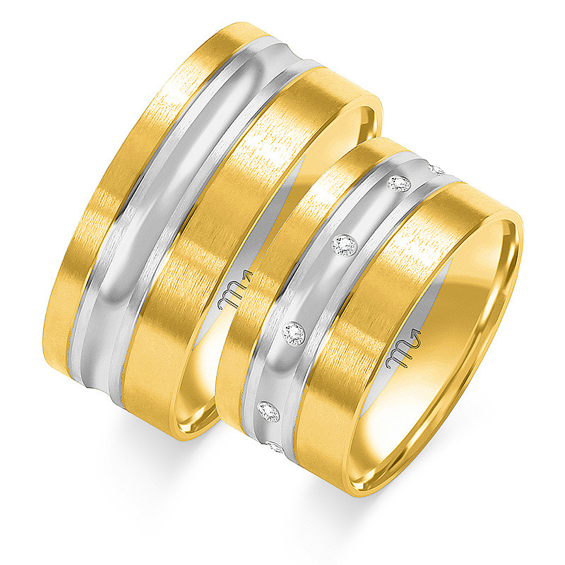 Obrączki ślubne z diamentami ZO OE-57 próba 585