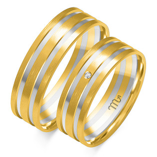 Obrączki ślubne z diamentami ZO OE-63 próba 585