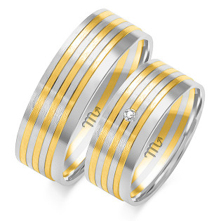 Obrączki ślubne z diamentami ZO OE-68 próba 585