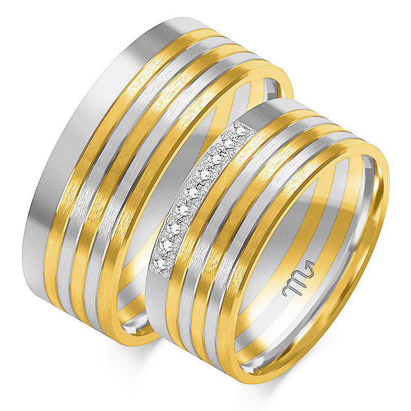 Obrączki ślubne z diamentami ZO OE-69 próba 585