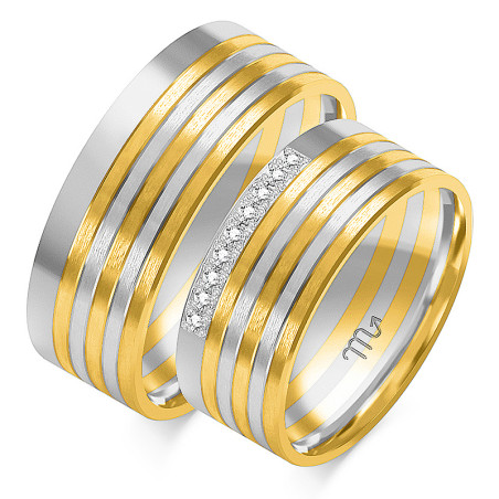 Obrączki ślubne z diamentami ZO OE-69 próba 585