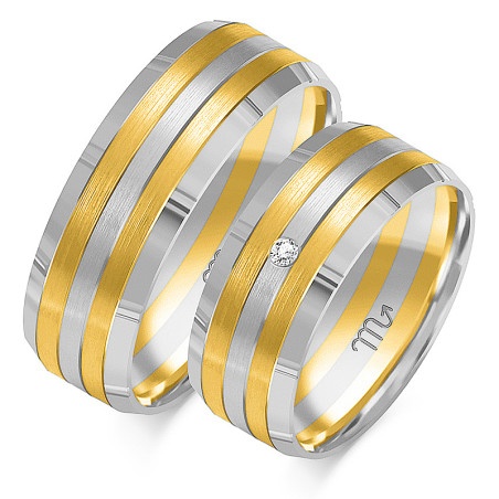 Obrączki ślubne z diamentami ZO OE-70 próba 585