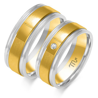 Obrączki ślubne z diamentami ZO OE-72 próba 585