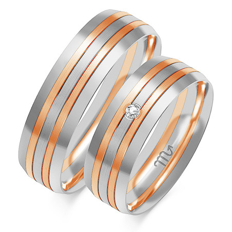 Obrączki ślubne z diamentami ZO OE-74 próba 585