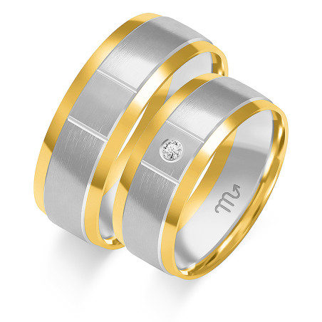 Obrączki ślubne z diamentami ZO OE-78 próba 585