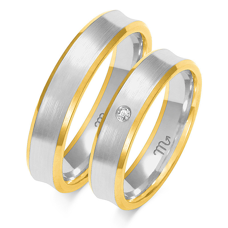 Obrączki ślubne z diamentami ZO OE-79 próba 585