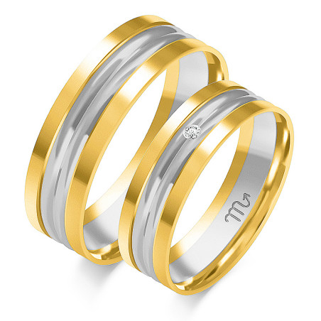 Obrączki ślubne z diamentami ZO OE-8 próba 585