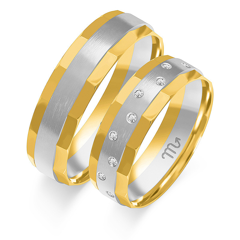 Obrączki ślubne z diamentami ZO OE-85 próba 585