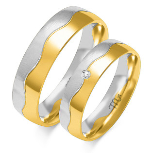 Obrączki ślubne z diamentami ZO OE-93 próba 585