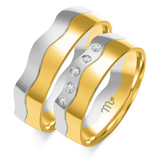 Obrączki ślubne z diamentami ZO OE-95 próba 585