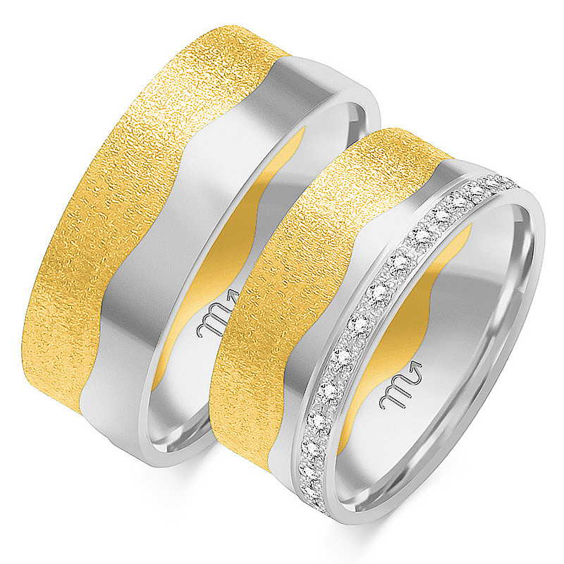 Obrączki ślubne z diamentami ZO OE-98 próba 585