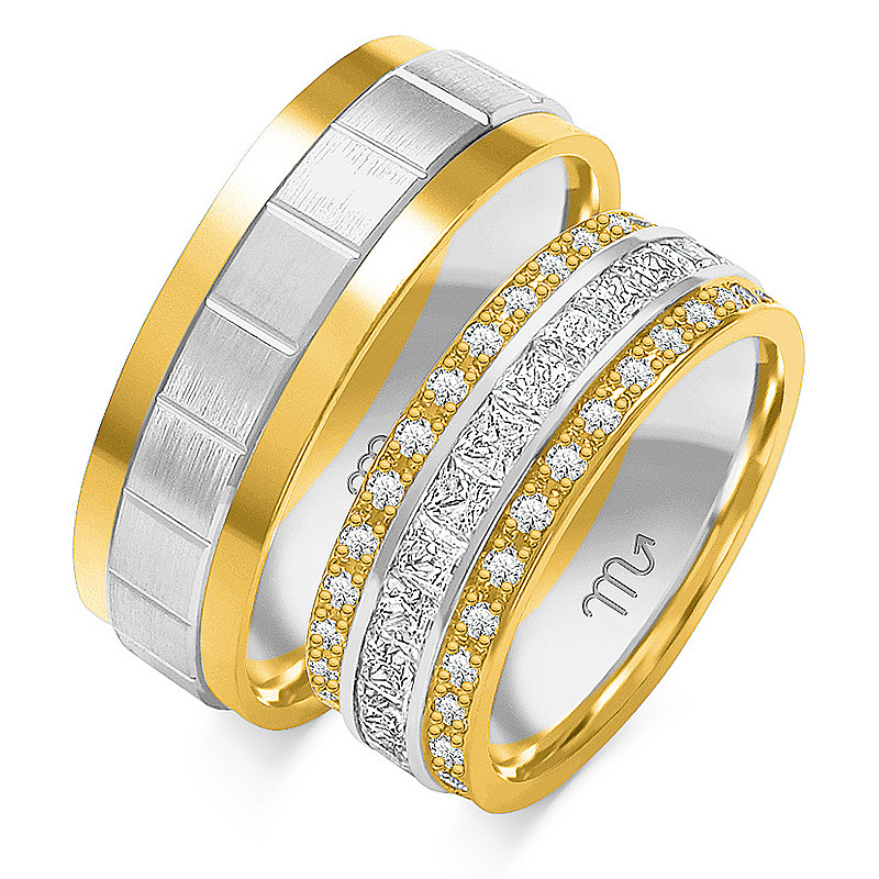 Obrączki ślubne z diamentami ZO OP-11 próba 585