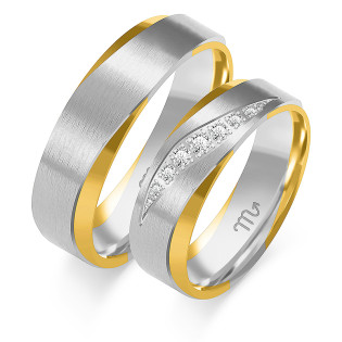Obrączki ślubne z diamentami ZO B-217 próba 585