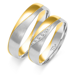 Obrączki ślubne z diamentami nr ZO B-212