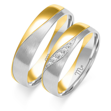 Obrączki ślubne z diamentami nr ZO B-212
