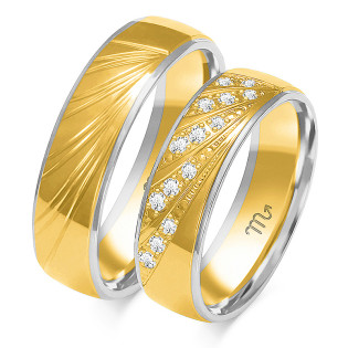 Obrączki ślubne z diamentami nr ZO B-209