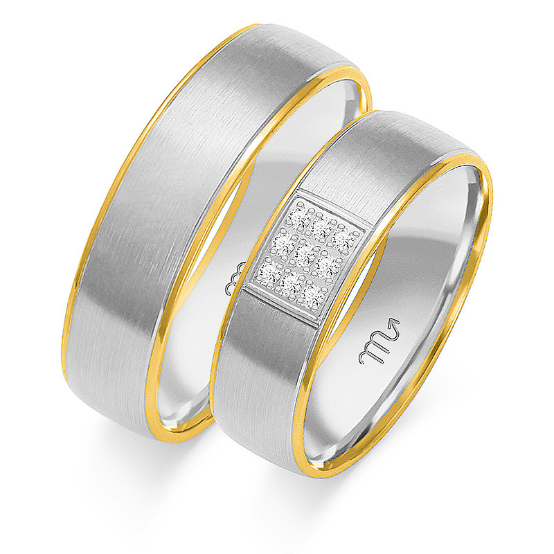 Obrączki ślubne z diamentami nr ZO B-205