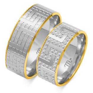 Obrączki ślubne z diamentami ZO OP-18 próba 585