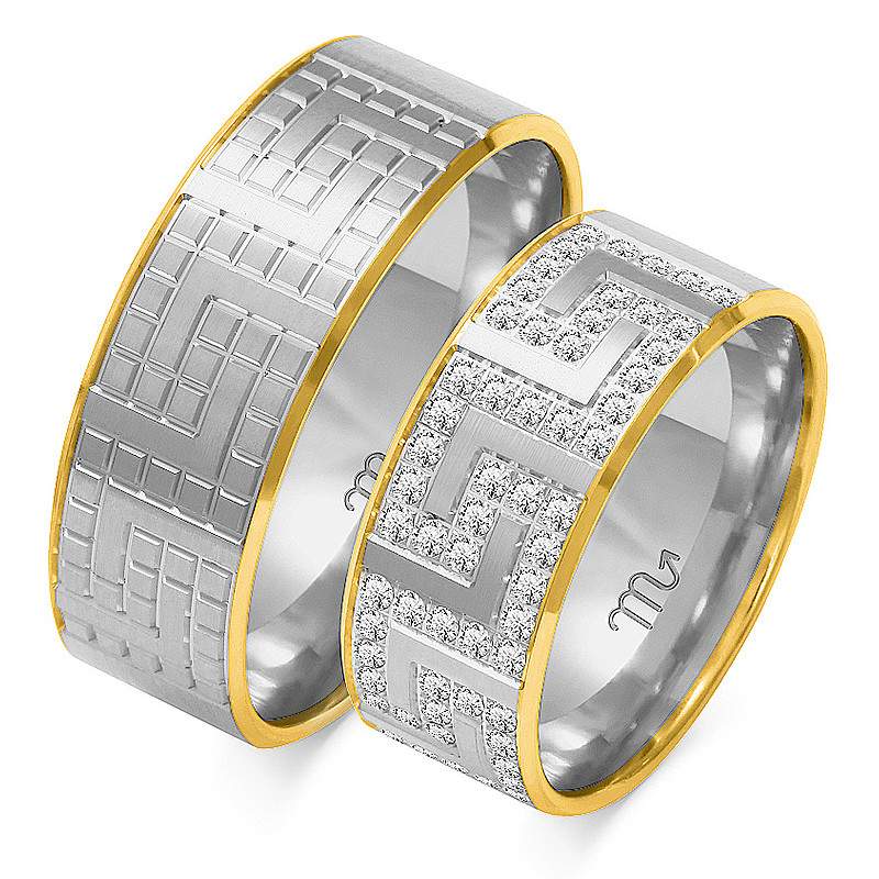 Obrączki ślubne z diamentami ZO OP-18 próba 585