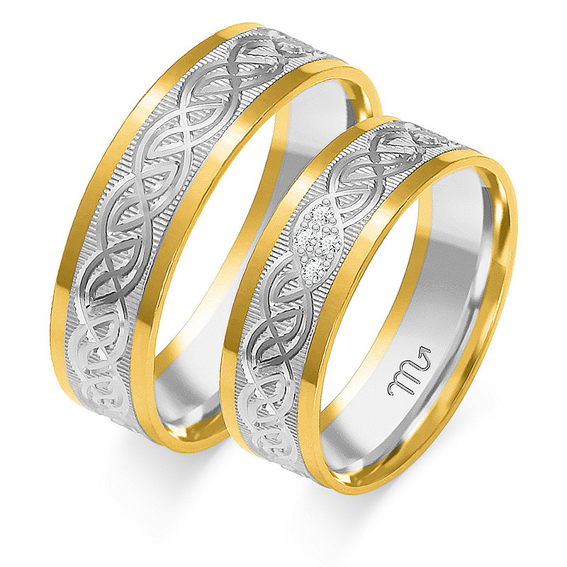 Obrączki ślubne z diamentami nr ZO B-204