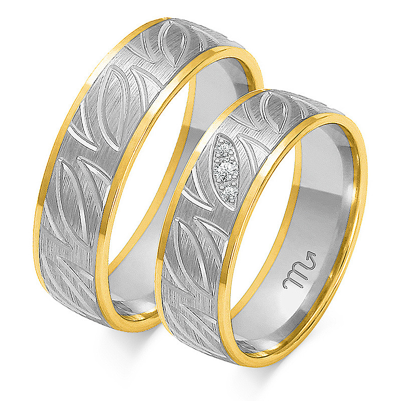 Obrączki ślubne z diamentami ZO OP-21 próba 585