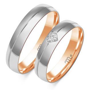 Obrączki ślubne z diamentami ZO OP-26 próba 585