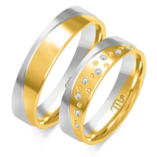 Obrączki ślubne z diamentami ZO OP-32 próba 585