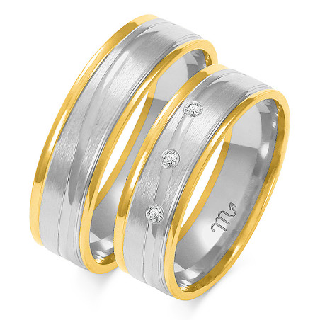 Obrączki ślubne z diamentami nr ZO A-218