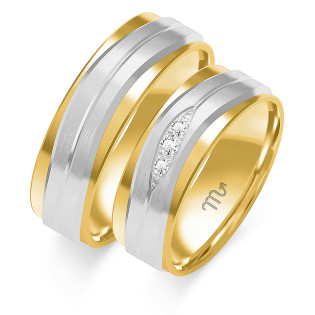 Obrączki ślubne z diamentami ZO OP-40 próba 585